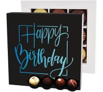 Hallingers Happy Birthday L - Ražotājs Šokolādes Dāvana Ar rokām gatavota bez alkohola no augstākās kvalitātes kakao šokolādes (Kaste) - Dāvanu idejas Ziemassvētki un dāvanas Adventes kalendārs Dzimšanas diena Apsveikumi Paldies