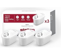Stelton Magnesium+ ūdens filtra kārtridži, saderīgi ar Stelton ūdens filtra krūzi un Brita Maxtra/Maxtra+, iepakojumā 3 gabali, balti