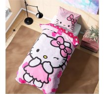 Hello Kitty Sanrio divpusējā gultas veļa 135 x 200 cm ar spilvendrānu rozā krāsā, Kawaii sega, dāvanas meitenēm un pusaudžiem