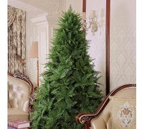 Mākslīgā Ziemassvētku eglīte 210 cm, augstas kvalitātes zari, izgatavoti no 1250 PE un PVC, un salokāms koka statīvs, viegli samontējams, mākslīgā Ziemassvētku eglīte, Ziemassvētku dekorēšanai mājās vai birojā