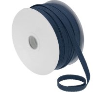 PATIKIL kokvilnas auklas lenta 6 mm (1/4 collas), 50 jardi, 100% kokvilnas diagonālā lenta, lentes stienīšu apdare šūšanai, dāvanu iesaiņošanai, tumši zila, tumši zila krāsā