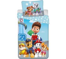 Jerry Fabrics Bērnu gultas veļa Paw Patrol Ryder Chase Marshall Rubble Skye Everest Liberty Dogs Animals Sega 140 x 200 + spilvens 70 x 90 cm 100% kokvilna