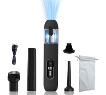 Rokas putekļsūcējs bezvadu, 13000 Pa spēcīgs, mini putekļsūcējs portatīvs ar gaisa pūtēju, 3-in-1 automašīnai, dīvānam, virtuvei, HEPA filtram mājdzīvniekiem un datoram, USB-C ātrā uzlāde, viegls