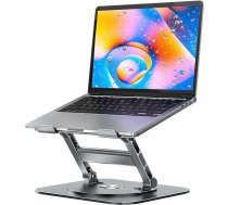 MCHOSE Laptop Stand, 360 Degree Rotating Aluminum Computer Stand, Ergonomic Laptop Riser Notebook Holder Compatible with 17.3 Inch MacBook Air Pro, Dell XPS, Lenovo More Laptops, Grey