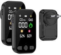 4-in-1 gāzes un CO detektors ar kontaktdakšu mājai, oglekļa monoksīda detektors, CO brīdinājuma signalizācija mājai, gāzes detektors, degvielas gāzes detektors, gāzes noplūdes detektors dabasgāzei, LPG, metāns, propāns, butāns, HD12 (meln