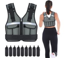 Sportneer regulējama svara veste 0,9–8 kg/0,9–19 kg, 16-in-1 ātri regulējama skriešanas veste vīriešiem un sievietēm, spēka treniņiem, vingrošanai un sporta zālei, augstas kvalitātes svara veste