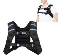 RELAX4LIFE 5/9 kg svara veste, ergonomiska fitnesa veste ar atstarojošām strīpām un regulējamiem siksniņām, treniņu veste nakts skrējieniem, fitnesam, svara zaudēšanai un muskuļu treniņiem
