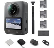 DJI Osmo 360 Adventure Combo – 360 kameras ar 1 collu sensoru, 8K-360° video, 4K/120fps un 170° redzes leņķi, 120MP fotogrāfijas, Action Cam un Vlog kamera, magnētiska ātrā nomaiņa, 3 baterijas un uzlādes kārba
