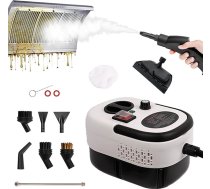 Rokas tvaika tīrītājs, 3,0 bāru 2500 W pārnēsājams tvaika tīrītājs ar 1,2 L ūdens tvertni, 9 aksesuāri, 6 regulējami līmeņi, augstspiediena tvaika tīrītājs virtuvei, vannas istabai, flīzēm, šuvēm