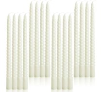 16 spirālveida sveču iepakojums, 25,3 cm, savītas spirālveida sveces, garas sveces, baltas, savītas vakariņu sveces, bez smaržas, spirālveida sveces vakariņu kāzu, dzimšanas dienas svinību dekorēšanai
