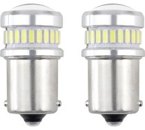Led spuldzes canbus 3014 24smd + 3030 6smd ba15s p21w r10w r5w balta 12v 24v -02448