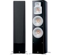 Yamaha NS 777 stenda skaļruņu sistēma (3-svītru bassreflekss, viļņvads, 100 W), melna, klavieru melna