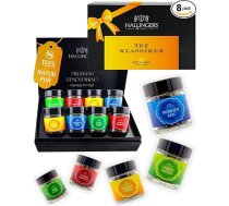 Hallingers Tea Classic - 8 veidu tējas dāvanu komplekts, vaļēja tēja skrūvējamās glāzēs, tējas sortiments kā vegāniska dāvana (komplekts) - dāvanu idejas Ziemassvētki un dāvanas Adventes kalendārs | Novēlējums laba vēlējumiem