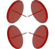 POMMERNTRAUM ® 4 adventes vainagu aizbāžņu komplekts, sveces turētājs, sveces turētājs staba svecēm, sarkans ar tapu (sarkans)