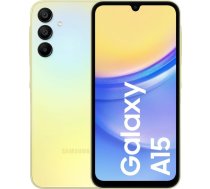 Samsung A155F/DSN Galaxy A15, Dual, 128GB, 4GB RAM, dzeltens (atjaunots)