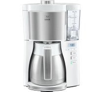 Melitta Look V Filtrējamais kafijas automāts ar taimeri, plastmasas, 1,25 litri, ar termokrūzi, balts