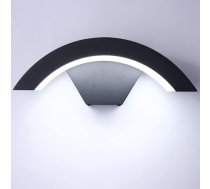 ZIKEY 12 W LED sienas lampas, izliektas āra sienas lampas, moderns iekštelpu/āra LED sienas apgaismojums, ūdensizturīgs IP65 dārzam, gaitenim, kāpnēm, guļamistabai (auksti balta)