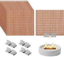 PATIKIL 10 gab. koka sērkociņu komplekts sveču izgatavošanai (2,8 x 2,4 collas), ar apaļām atvērumiem, dobi dabīgi koka sērkociņi ar metāla skavām, piederumu komplekts pašrocīgai sveču izgatavošanai