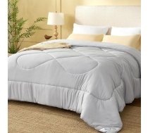 BEDLORE visu sezonu sega 135 x 200 cm, elpojoša mikrošķiedras sega visiem četriem gadalaikiem, neslīdoša sega ar Oeko-Tex sertifikātu, mīksta un silta (pelēka)