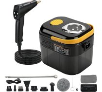 Tvaika tīrītājs 2500 W, rokas tvaika tīrītājs ar 1,7 l ūdens tvertni, universāls tvaika tīrītājs, tvaika tīrītājs ar 14 piederumiem, uzsildīšanās laiks 15 sekundes, 6 režīmi, piemērots virtuvei un vannas istabai