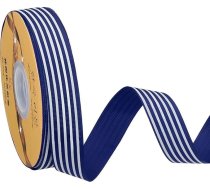 PATIKIL 50 metru x 25 mm Ziemassvētku lenta, zila un balta lenta, cukurgailīšu lenta, auduma dāvanu lenta rokdarbu vainagu un dekorāciju izgatavošanai