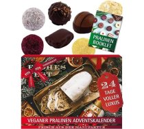 Hallingers Genuss Manufaktur vegāno šokolādes Adventes kalendārs ar alkoholu un bez tā – 24 ar rokām gatavotas vegānas šokolādes konfektes no izcilas kvalitātes kakao – saldumu dāvana pieaugušajiem – Ziemassvētku kalendārs 2025