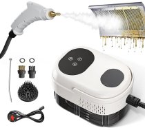 Tvaika tīrītājs 2500 W rokas tvaika tīrītājs ar 3 birstēm virtuvei, pārnēsājams mājas tvaika tīrītājs mēbeļu apdarei, vannas istabai, šuvju un flīžu tīrīšanai, automašīnas salona tīrīšanai