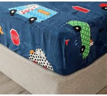 Chickw1 gultas palags ar automašīnu rakstu, 120 x 200 cm; matrača pārklājs; apdrukāts gultas palags atsperu gultām; mikrošķiedras gultas palags, piemērots matračiem ar augstumu līdz 25–30 cm