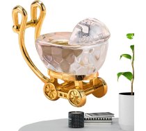 Kristāla ratiņu rotājums – mini Ziemassvētku dekorācija, daudzfunkcionāls mājas aksesuārs, mini ratiņu rotājums, kāzu dāvana sievietēm un meitenēm, kolekcionējamais priekšmets