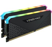 Corsair Vengeance RGB RS 32GB (2 x 16GB) DDR4 3600MHz C18 atmiņa (dinamiskais RGB apgaismojums, Intel 300/400/500 un AMD 400/500 sērija) melna CMG32GX4M2D3600C18 2 x 16GB