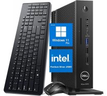 Dell Wyse 5070 Mini galddators, Micro PC Core Celeron J5005, 8GB RAM, 256GB SSD, tastatūra, Windows 11 Pro (atjaunots)