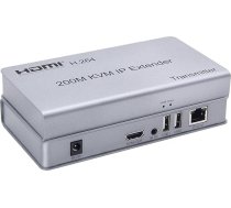 Swallows IP Extender KVM HDMI 200M uz IP RJ45 Ethernet CAT6 6A raidītājs uztvērējs 1 TX uz 20 RX un kaskādes savienojums USB tastatūras pele uz UTP/STP H.264 (TX+RX)