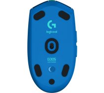 Logitech G305 LIGHT SPEED bezvadu spēļu pele, HERO 12000 DPI sensors, 6 programmējami taustiņi, 250 stundu akumulatora darbības laiks, pielāgojami spēļu profili, viegla, PC / Mac, zila - ES iepakojums