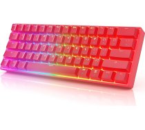 GK61 Mehāniskā spēļu tastatūra - 61 taustiņš ar RGB apgaismojumu ar LED apgaismojumu PC / Mac Gamer
