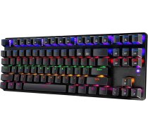 LexonElec Mehāniskā spēļu tastatūra Kompakta 87 taustiņi Pilnīga Anti-Ghosting funkcija Mehāniskā datora tastatūra 24 režīmi Apgaismota USB kabelis Zils ekvivalents slēdzis datoram