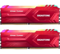RGB DDR4 RAM: GIGASTONE Game Turbo 32GB Kit (2 x 16GB) DDR4 3200MHz PC4-25600 CL16-18-18-40 Intel XMP 2.0 AMD Ryzen 1.35V UDIMM 288Pin Non-ECC Unbuffered Desktop High Performance Memory Red