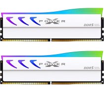 Silicon Power DDR5 64GB (2x32GB) Storm RGB 6000MT/s (PC5-48000) 288-pin CL38 1.35V UDIMM galddatora atmiņas modulis RAM SP064GXLWU60BFDL White