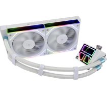 Thermalright Frozen Infinity 240 White CPU šķidruma dzesētājs, dubults PWM ventilators ar 2000 apgriezieniem minūtē, galda CPU Aio dzesētājs, AM4/AM5 un Intel LGA115X/2011/1700/1851, Infinity Mirror PC CPU ūdens dzesētājs