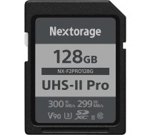 Nextorage SD karte 128GB UHS-II SDXC, japāņu atmiņas karte Datu glabāšanas SD karte, kameras piederums Nikon/Canon/Sony/Fujifilm/Nintendo Switch, F2PRO NX-F2PRO128G