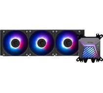 MSI MAG CORELIQUID A15 360 AIO CPU šķidruma dzesētājs - vara pamatne ar pilnu pārklājumu, uzlabots ūdens kanālu dizains, ARGB GEN2, CycloBlade 9 ventilators, Split Flow radiators, ventilators ar Rifle gultni