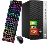 HP ProDesk 600 G3 Mini Desktop PC, Intel Pentium G4400 līdz 3,3 GHz, 8 GB RAM, 256 GB SSD, HDMI, ASV izkārtojums, pele, USB WiFi, Windows 11 Pro (atjaunots)