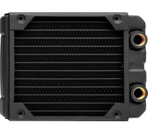 Corsair Hydro X Series, XR5 120 mm radiators (120 mm ventilatora stiprinājums, vienkārša uzstādīšana, augstas kvalitātes poliuretāna pārklājums, integrētas skrūvju vadotnes) - melns