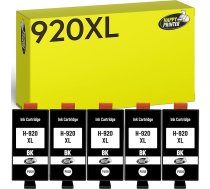 5 printeru kasetnes, kas saderīgas ar HP 920 XL 920XL HP920XL C2N92AE Black Piemērots HP OfficeJet 6000 6500 6500a 6500a 6500a Plus 7000 7500a