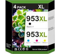 Savietojama tintes kasetne priekš HP 953XL Multipack 953 XL printeru kasetnes priekš Officejet Pro 7740 7720 8210 8720 8710 7730 8218 8715 8718 8725 8728 8730 8740 (4 gab.)