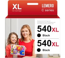 Lemero PG 540XL melnās krāsas kasetnes, kas ir saderīgas ar Canon printera kasetnēm 540 XL Multipack Black PG 540 XL priekš Canon Pixma TS5150 TS5151 MG3650S MG3650 MG3650 MG3150 MG3250 MG3550 MG3600 MX475 (2 melnas, iepakojumā)