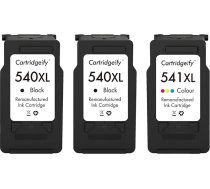 PG-540XL CL-541XL printeru kasetnes, 3 eksemplāru iepakojums, kas saderīgs ar Canon PG-540 CL-541 XL kasetnēm, kas paredzētas printeriem TS5150 TS5151 MG3650 MG3650S MG3550 MX475 MX515 MX525 MX525 MX535 MX375 MG375 MG375