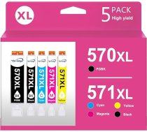 PGI-570 CLI-571 XL 570XL 571XL printeru kasetnes saderīgas ar Canon 571 570 Multipack XL Canon TS5050 printeru kasetnēm Pixma MG5750 TS5055 MG6852 MG5753