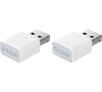 D-Link AN3U N300 Wi-Fi 4 USB adapteris (PC/Desktop/Laptop, 300Mbps, MIMO, WPA3, USB 2.0, kompakts dizains, saderīgs ar Windows 11/10) (komplektā 2)