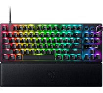Razer Huntsman V3 Pro TKL (analogie slēdži) - bez taustiņu spēlētāju tastatūra - ātrās atbrīvošanas (streika režīms, 0,1 līdz 4 mm regulējami analogie optiskie slēdži), AZERTY tastatūra | Black FR izkārtojums