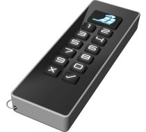 Kobra USB-C zibatmiņas karte 128 GB šifrēta, ar aparatūras šifrēšanu un PIN ievadīšanu, izmantojot tastatūru, atmiņas kartes tastatūra, izturīgs lietots korpuss, FIPS 197